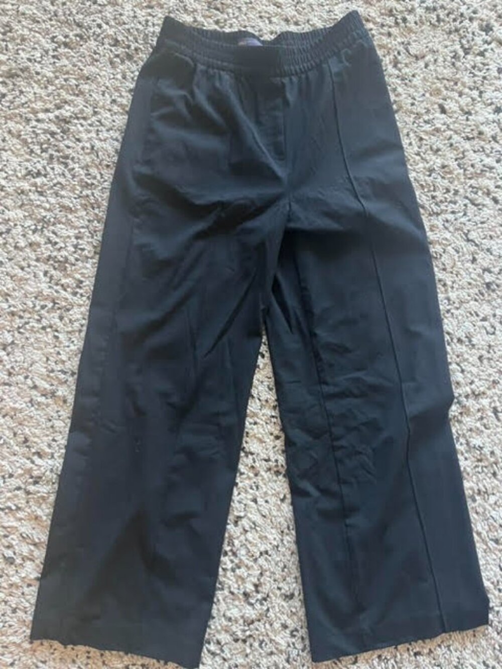 Marks & Spencer Black Elastic Waist Wide Leg Trousers - Picture 2 of 4